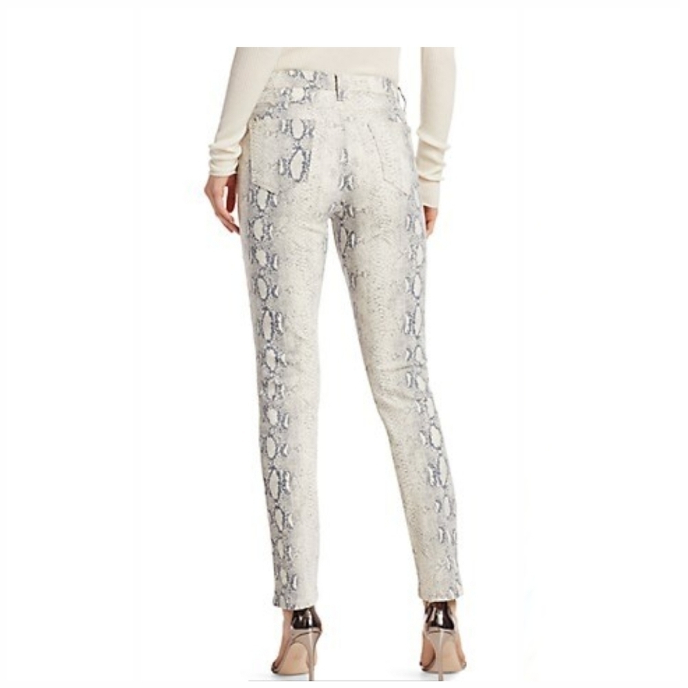 Joe's Jean's Cigarette Python Print Black Creme S… - image 4